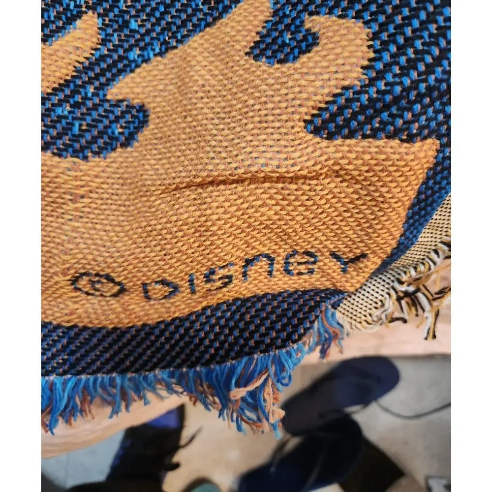 Rare Beacon Disney Hercules Hades Tapestry Woven Fringe Throw Blanket 52x57